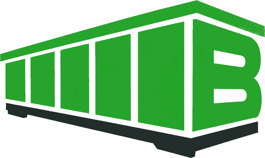 Big Bin mark: a roll-off container whose closed end is the letter B